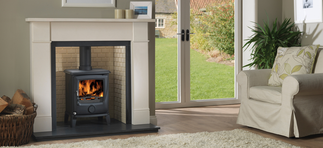 cast iron multifuel 5kw stove Flat Victorian mantelpiece