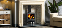 cast iron multifuel 5kw stove kensington mantelpiece