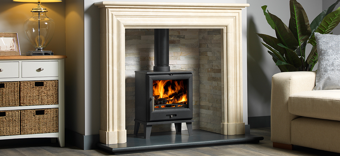 cast iron multifuel 5kw stove kensington mantelpiece