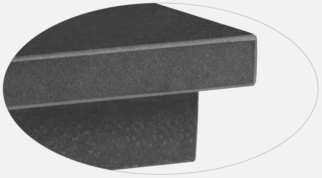 polished granite hearth