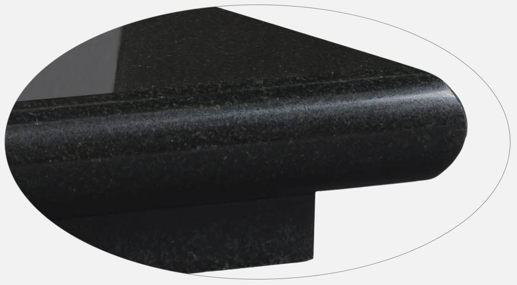 polished granite hearth