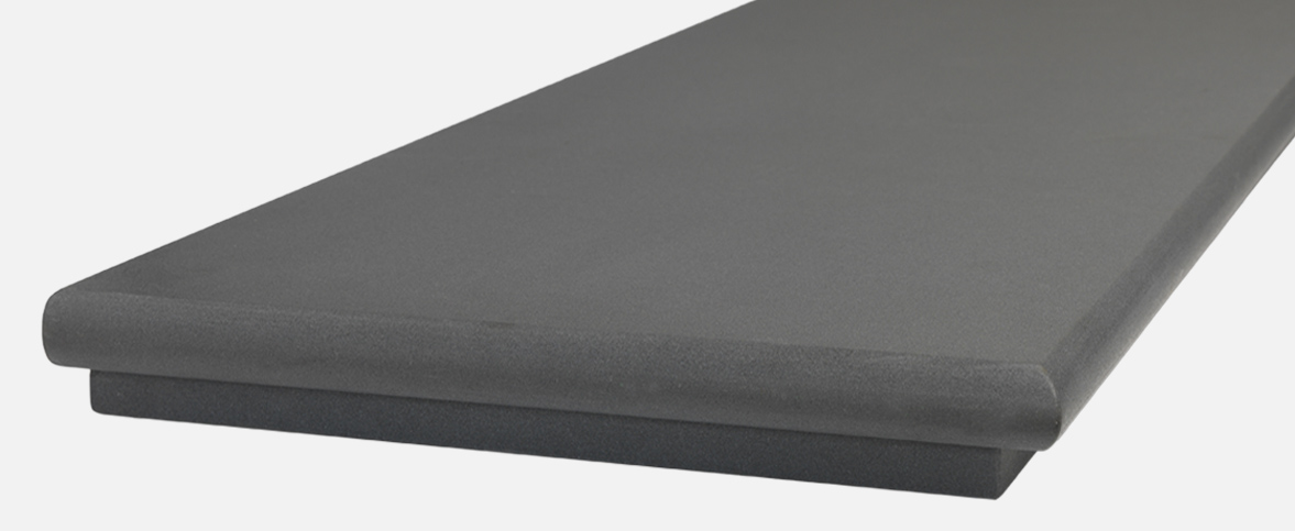 polished granite hearth