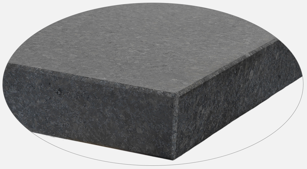 polished granite hearth