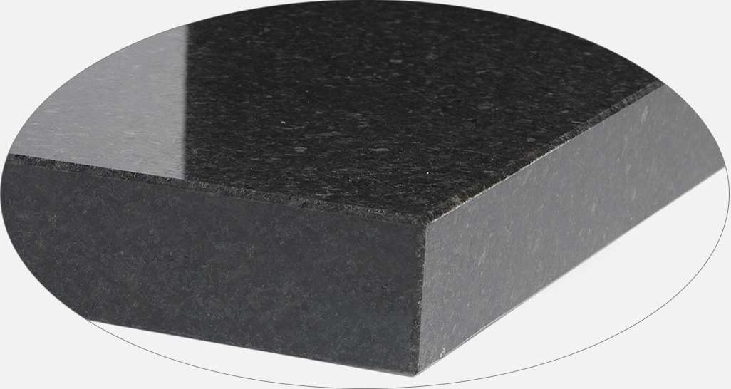 polished granite hearth