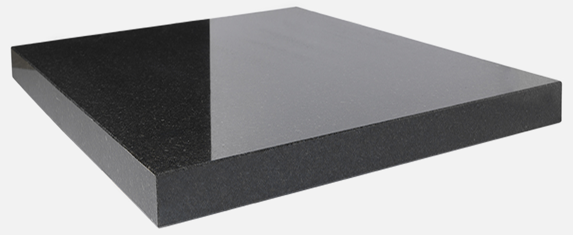 polished granite hearth