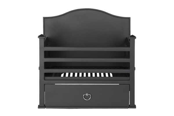 pendle black with back plate fire basket