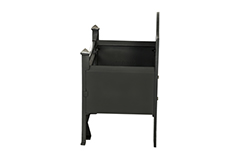 pendle polished with back plate fire basket 