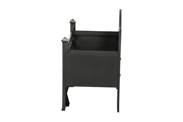 pendle polished with back plate fire basket