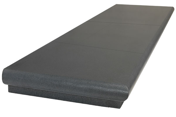 solid fuel honed granite hearths