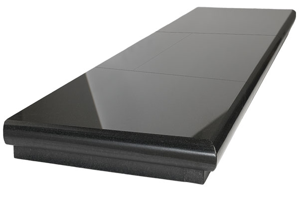 solid fuel polished granite hearth