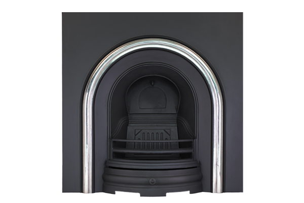 plain arch polished traditional cast iron fire